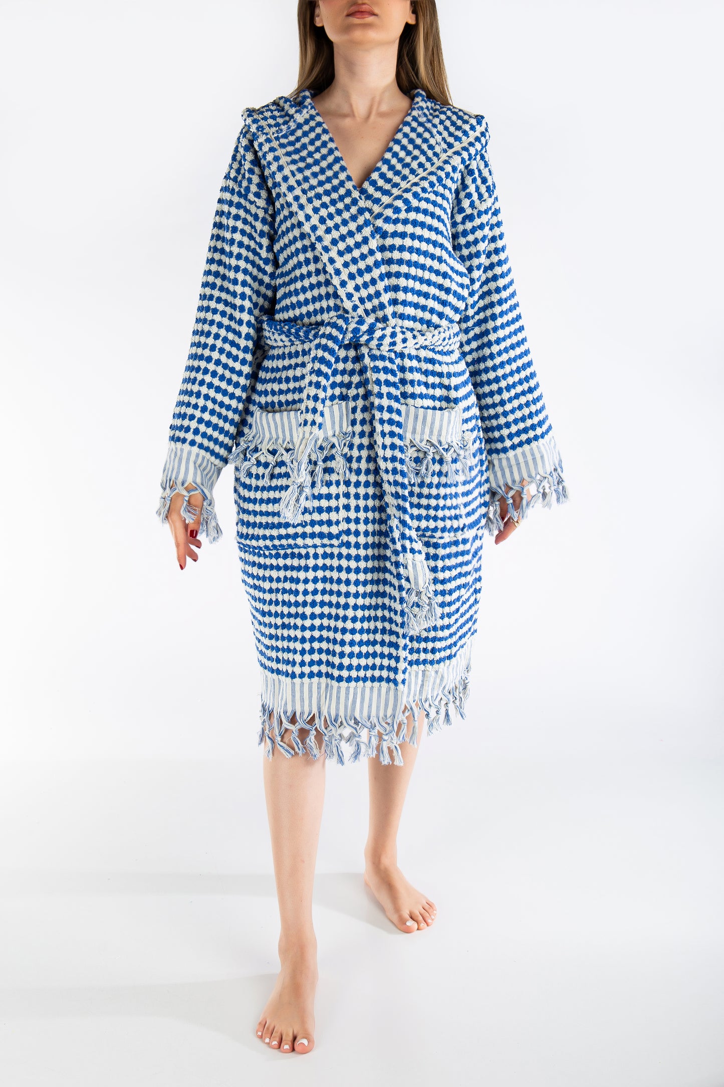 Janice - Organic Cotton Handwoven Bubble Bathrobe (Unisex)