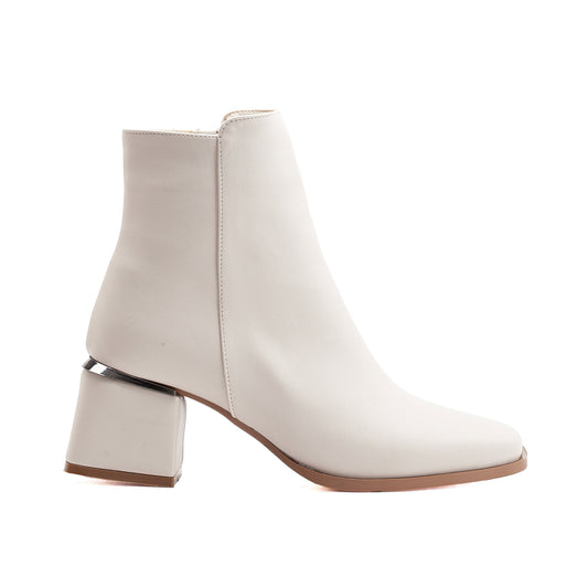 Odette - Beige Ankle Boots