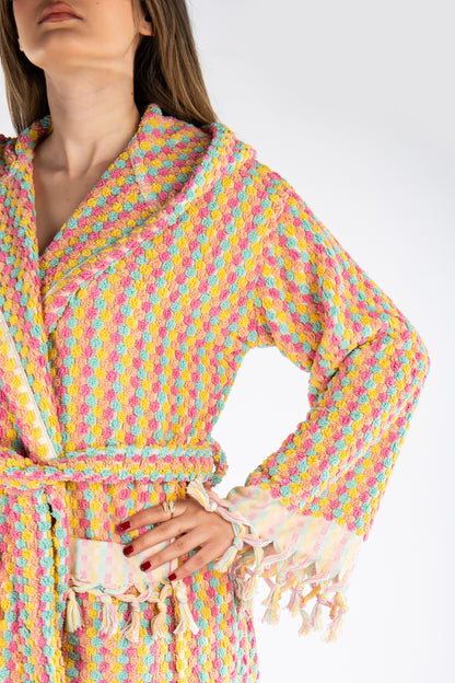 Brianna - Organic Cotton Handwoven Bubble Bathrobe (Unisex)