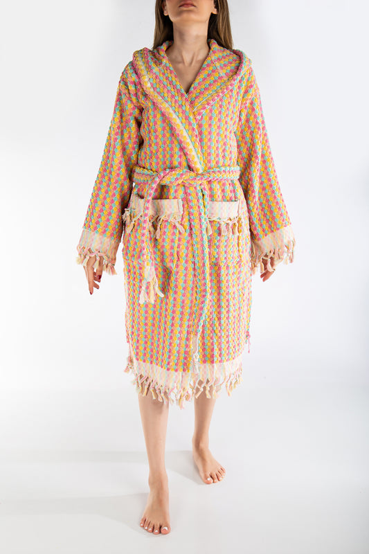 Brianna - Organic Cotton Handwoven Bubble Bathrobe (Unisex)