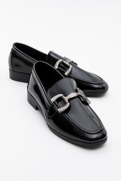 Rous - Black Patent Leather Bit Loafers (Women)