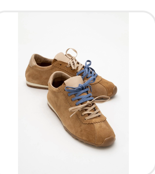 Crea - Cognac Suede Leather Sneakers (Women)