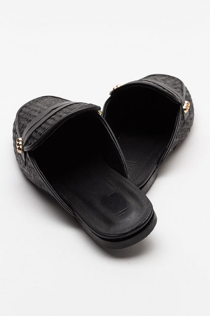 Patrizia - Black Leather Mule (Women)