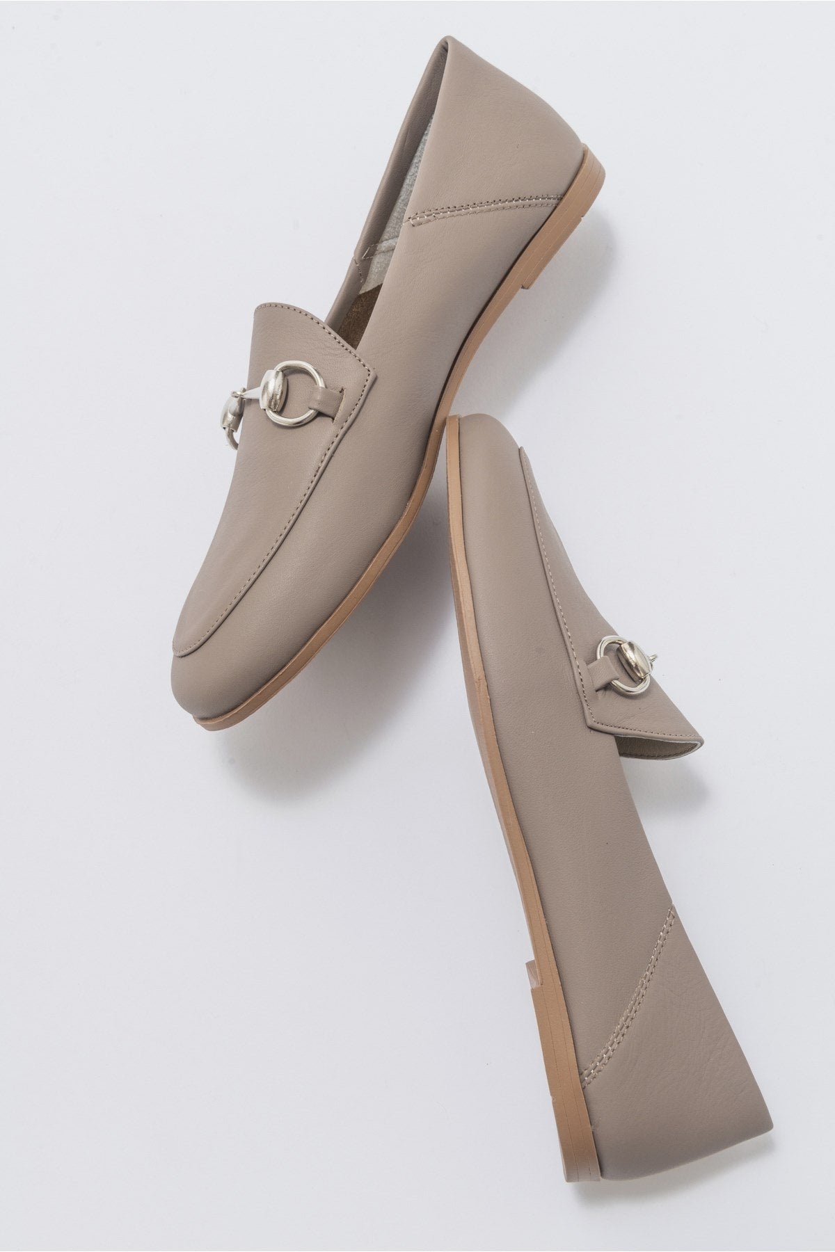 Penny - Light Brown Leather Horsebit Loafers