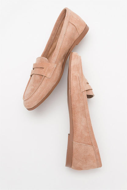 Dorothy - Camel Suede Leather Loafers