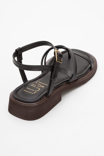 Antas - Brown Leather Sandals (Women)