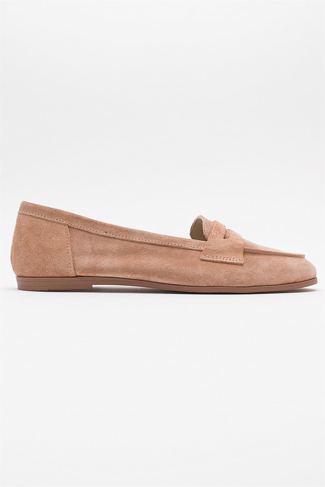 Dorothy - Camel Suede Leather Loafers