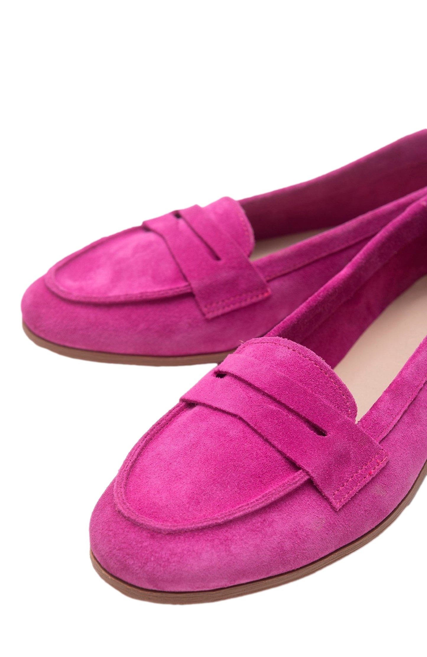 Dorothy - Fuchsia Suede Leather Loafers