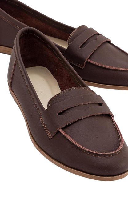 Dorothy - Dark Brown Leather Loafers
