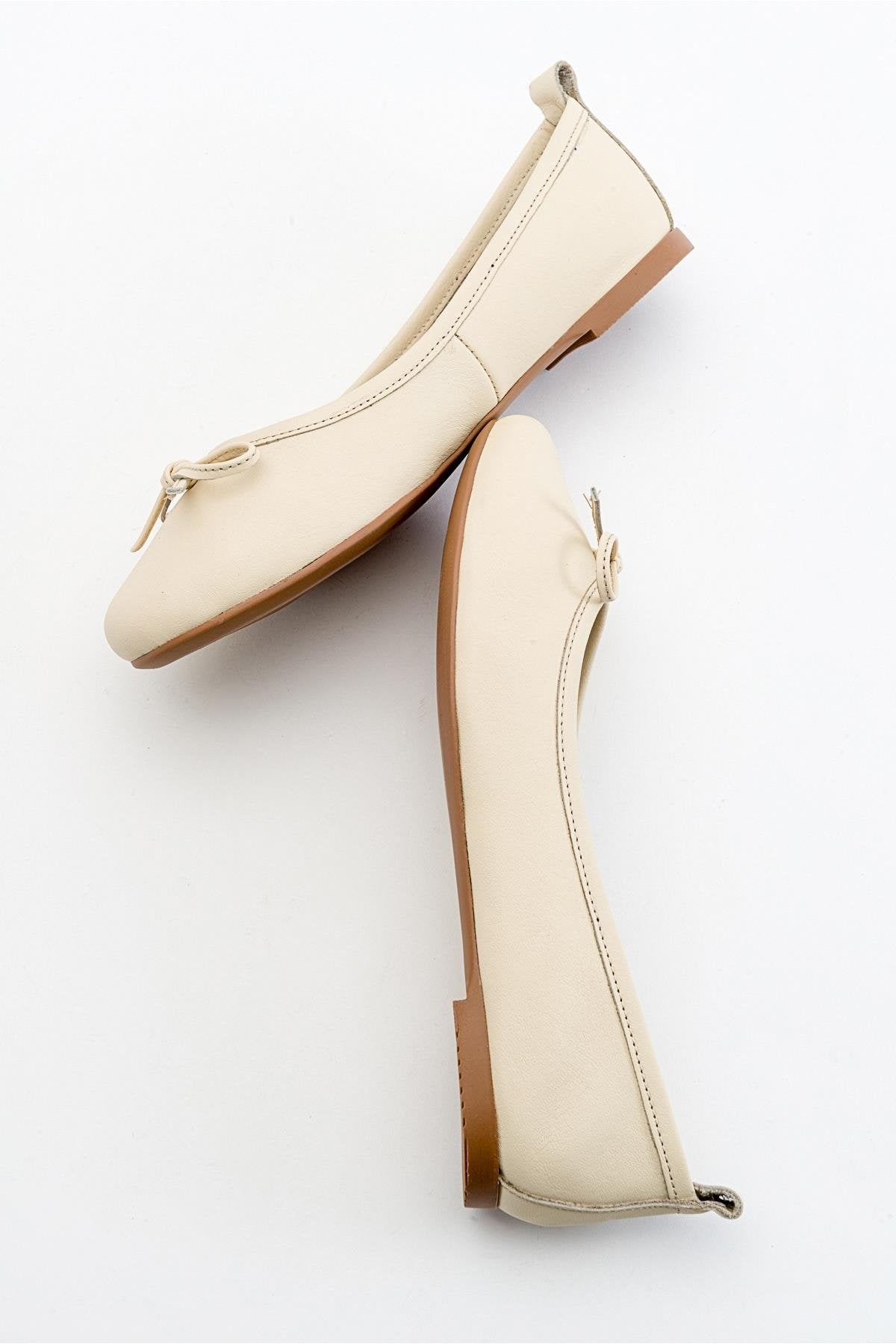 Florence - Beige Ballerina Flats