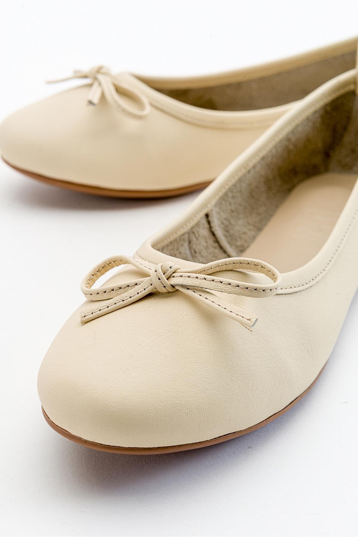 Florence - Beige Ballerina Flats