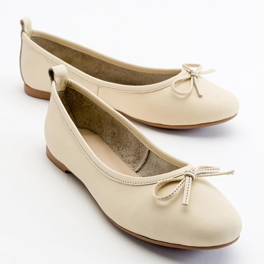 Florence - Beige Ballerina Flats
