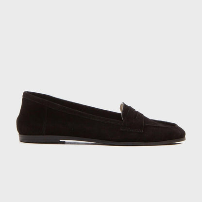 Dorothy - Black Suede Leather Loafers