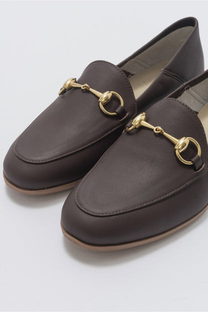 Penny - Brown Leather Horsebit Loafers