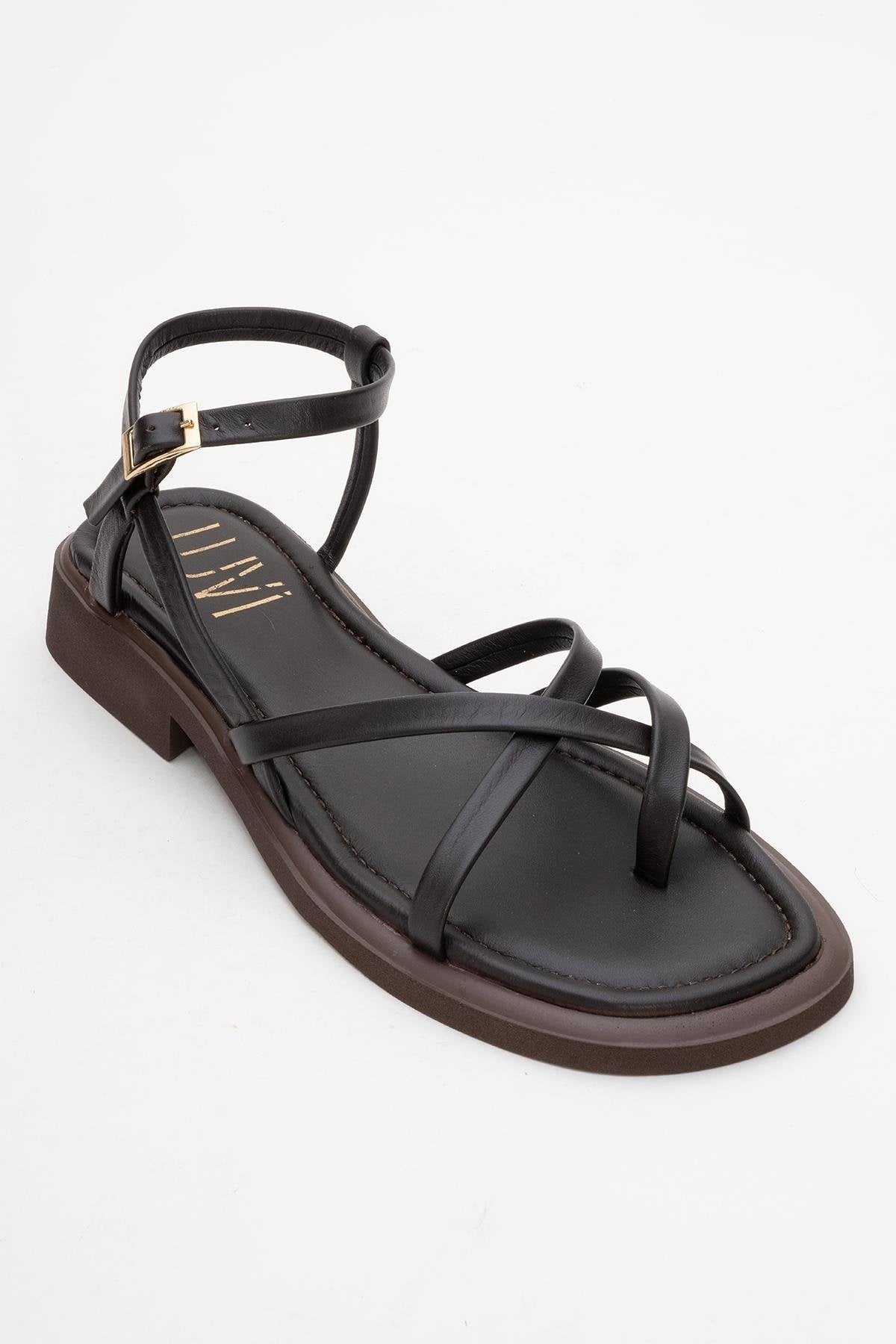 Antas - Brown Leather Sandals (Women)