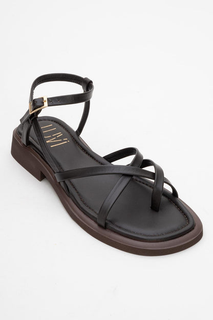 Antas - Brown Leather Sandals (Women)
