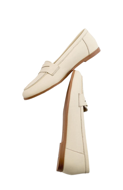 Dorothy - Light Beige Leather Loafers
