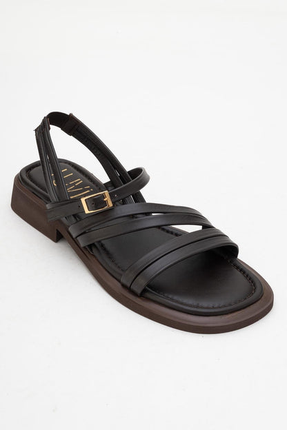 Cesar - Dark Brown Leather Sandals (Women)