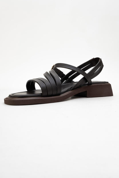 Cesar - Dark Brown Leather Sandals (Women)