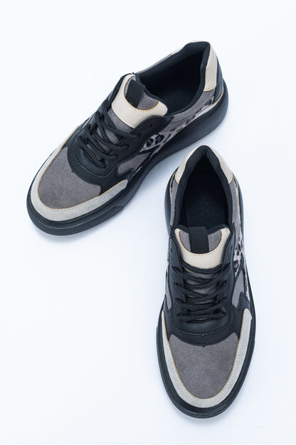 Ida - Dark Grey Platform Sneakers