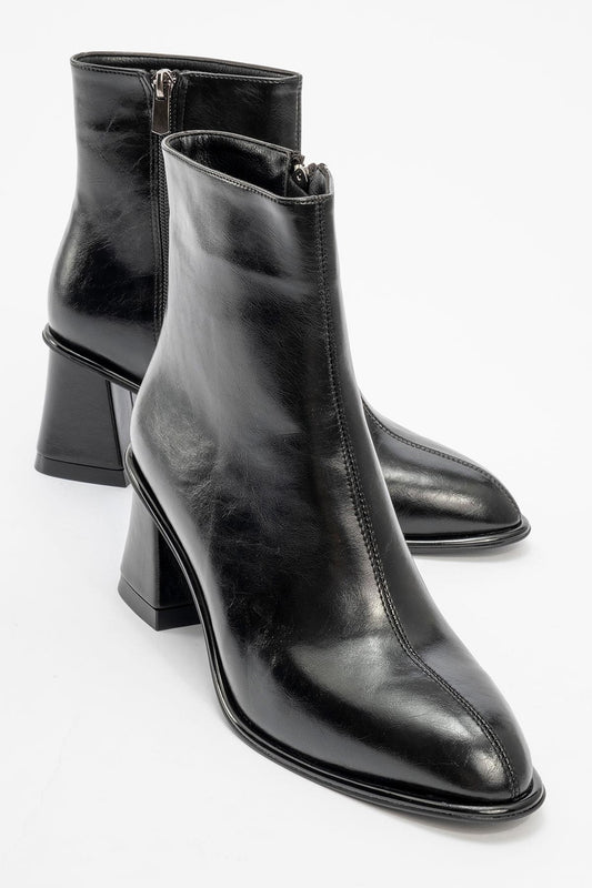 Alba Black Block Heel Boot (Women)