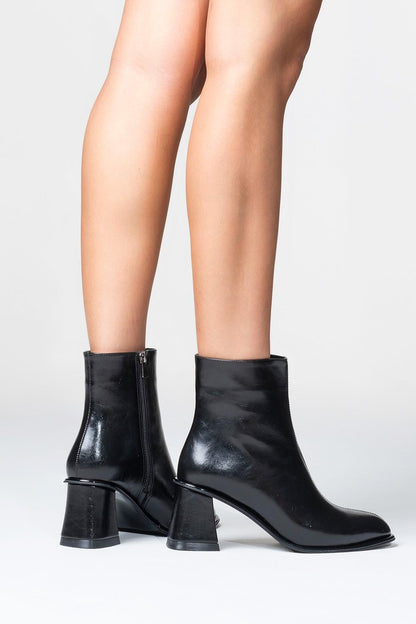 Alba Black Block Heel Boot (Women)