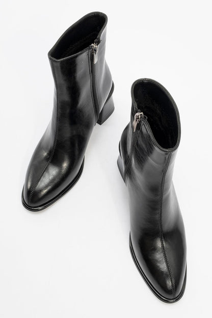 Alba Black Block Heel Boot (Women)