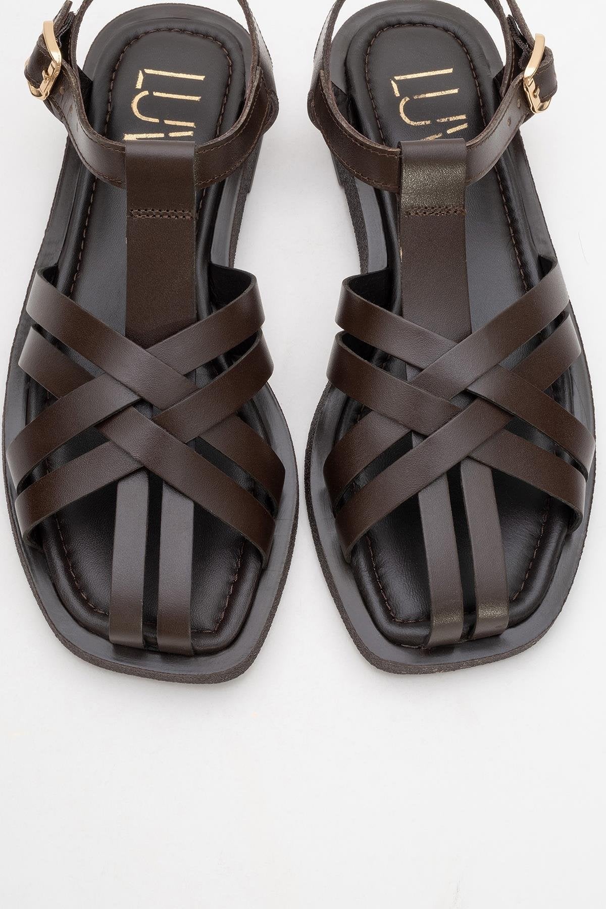 Andres - Brown Leather Sandal (Women)