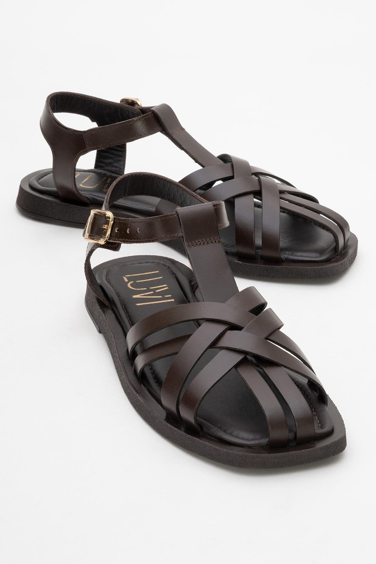 Andres - Brown Leather Sandal (Women)