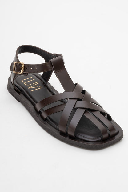 Andres - Brown Leather Sandal (Women)