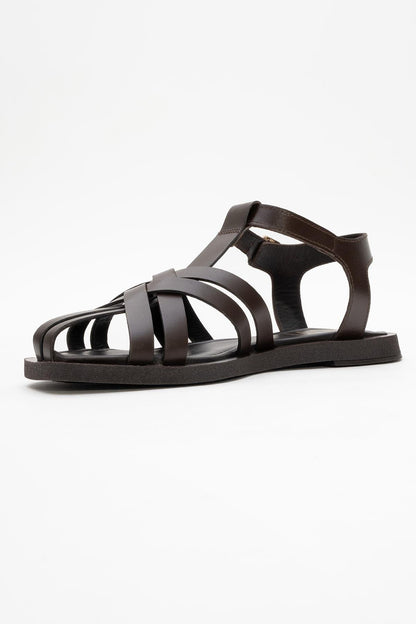 Andres - Brown Leather Sandal (Women)