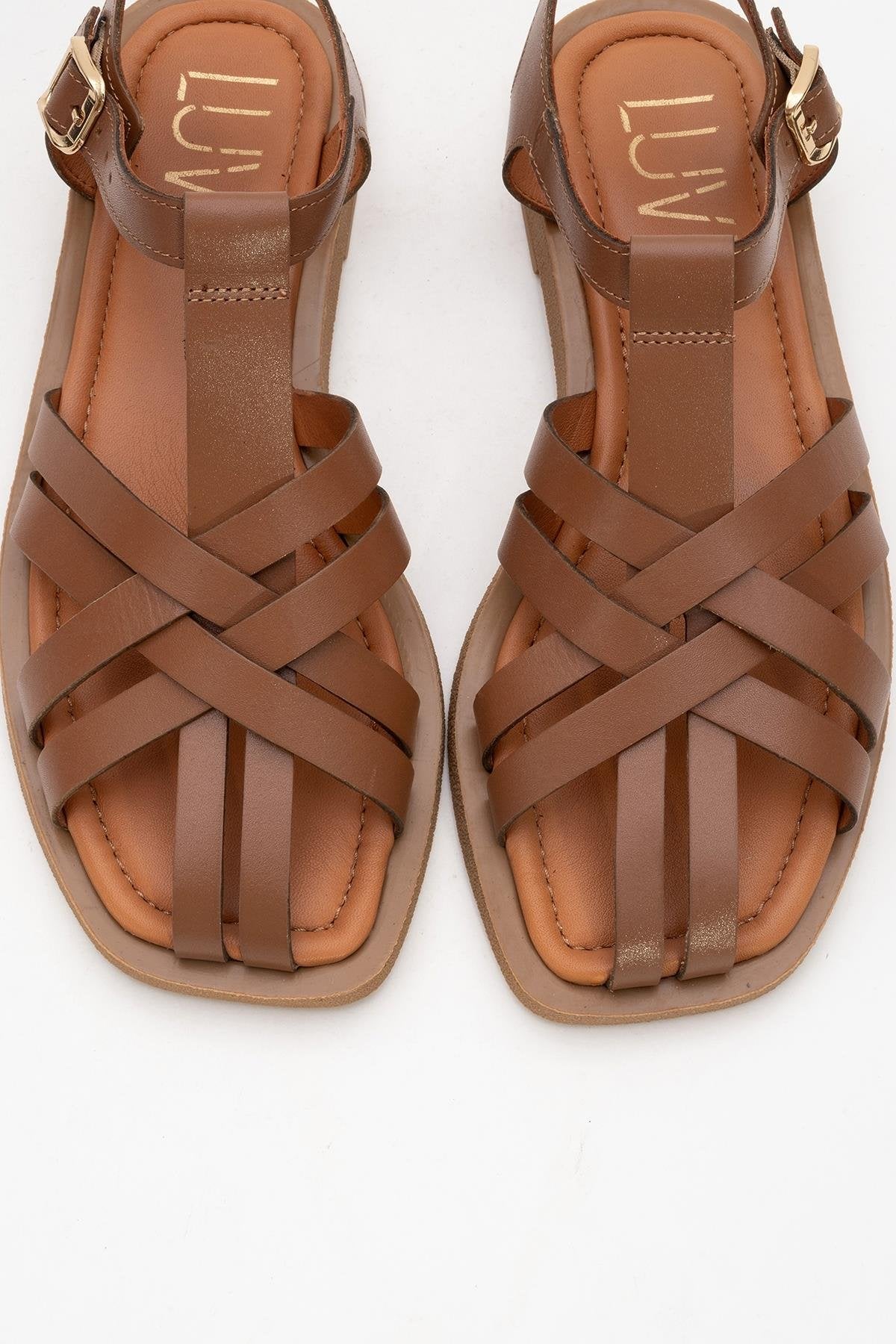 Andres - Cognac Brown Leather Sandal (Women)