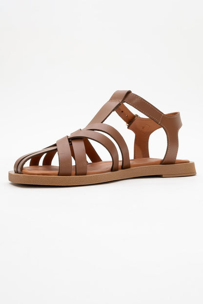 Andres - Cognac Brown Leather Sandal (Women)