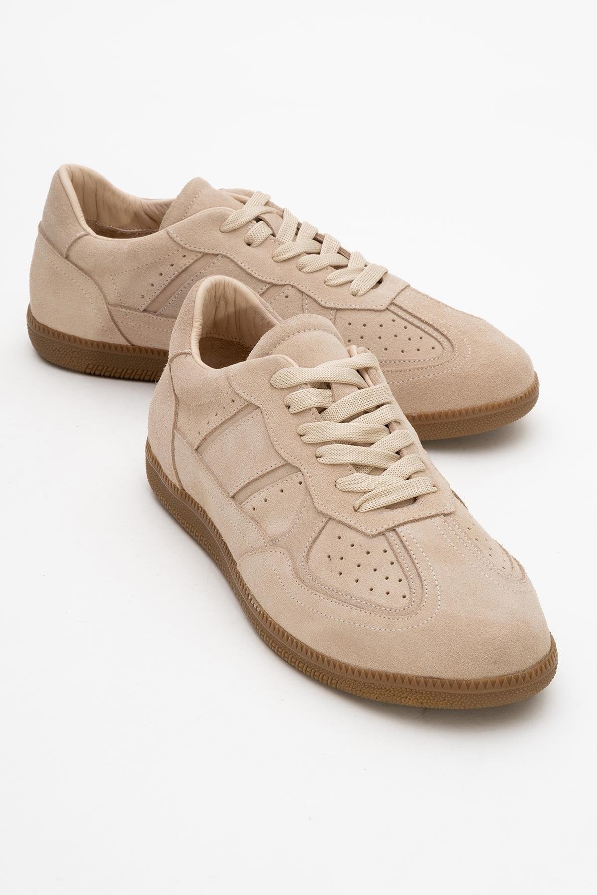 Aurel - Beige Suede Leather Sneakers (Women)