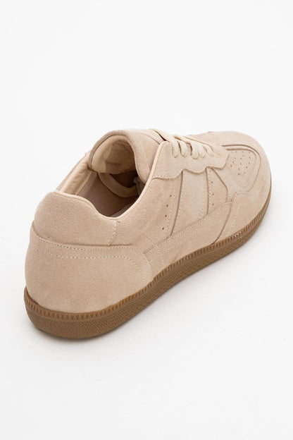 Aurel - Beige Suede Leather Sneakers (Women)