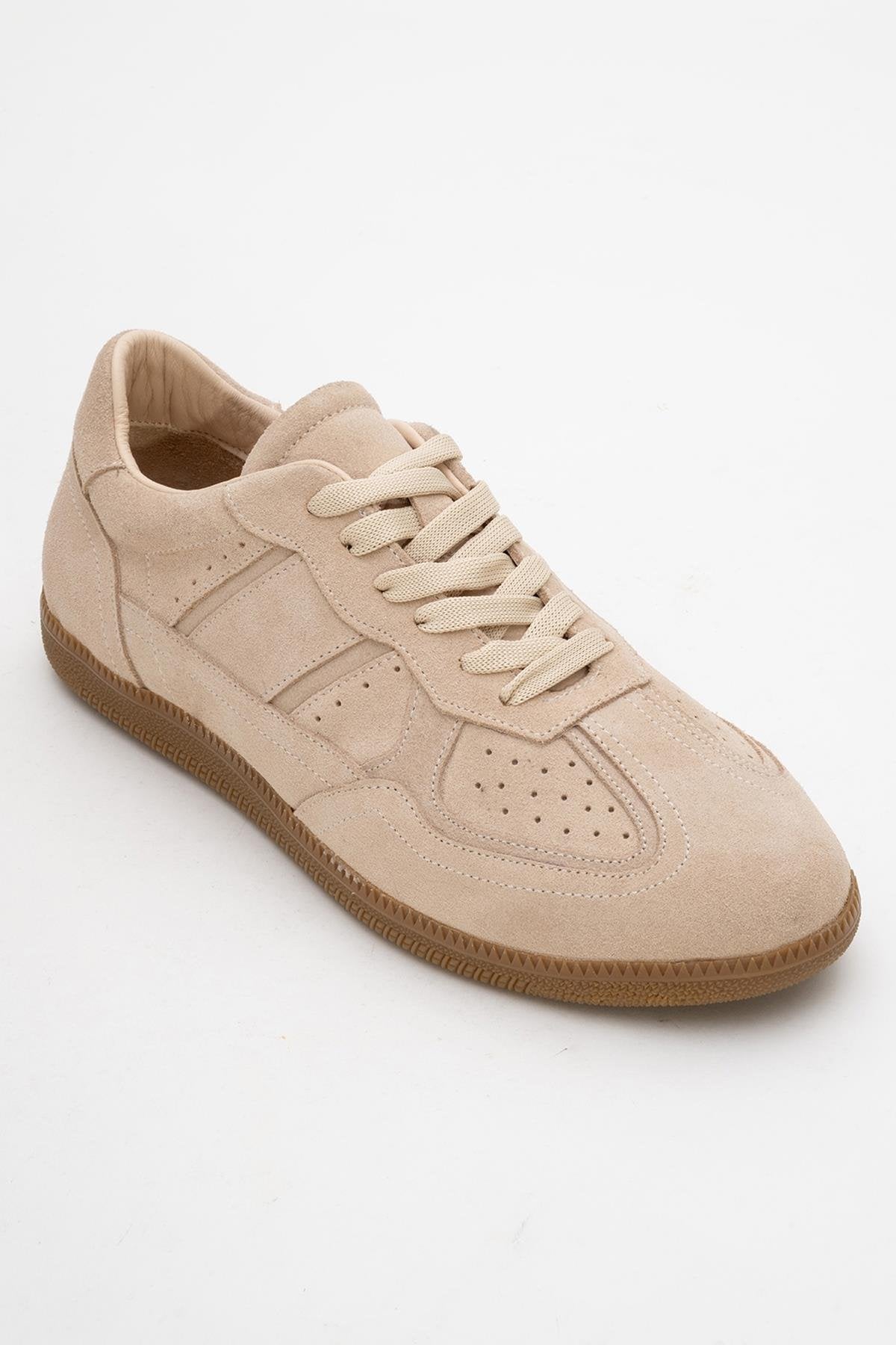 Aurel - Beige Suede Leather Sneakers (Women)