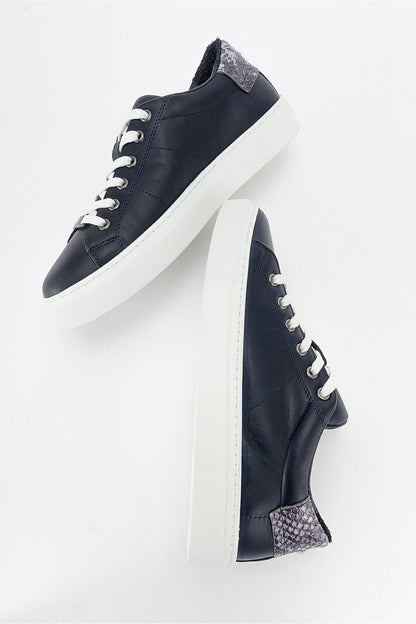 Ayverie - Navy Leather Sneaker (Women)