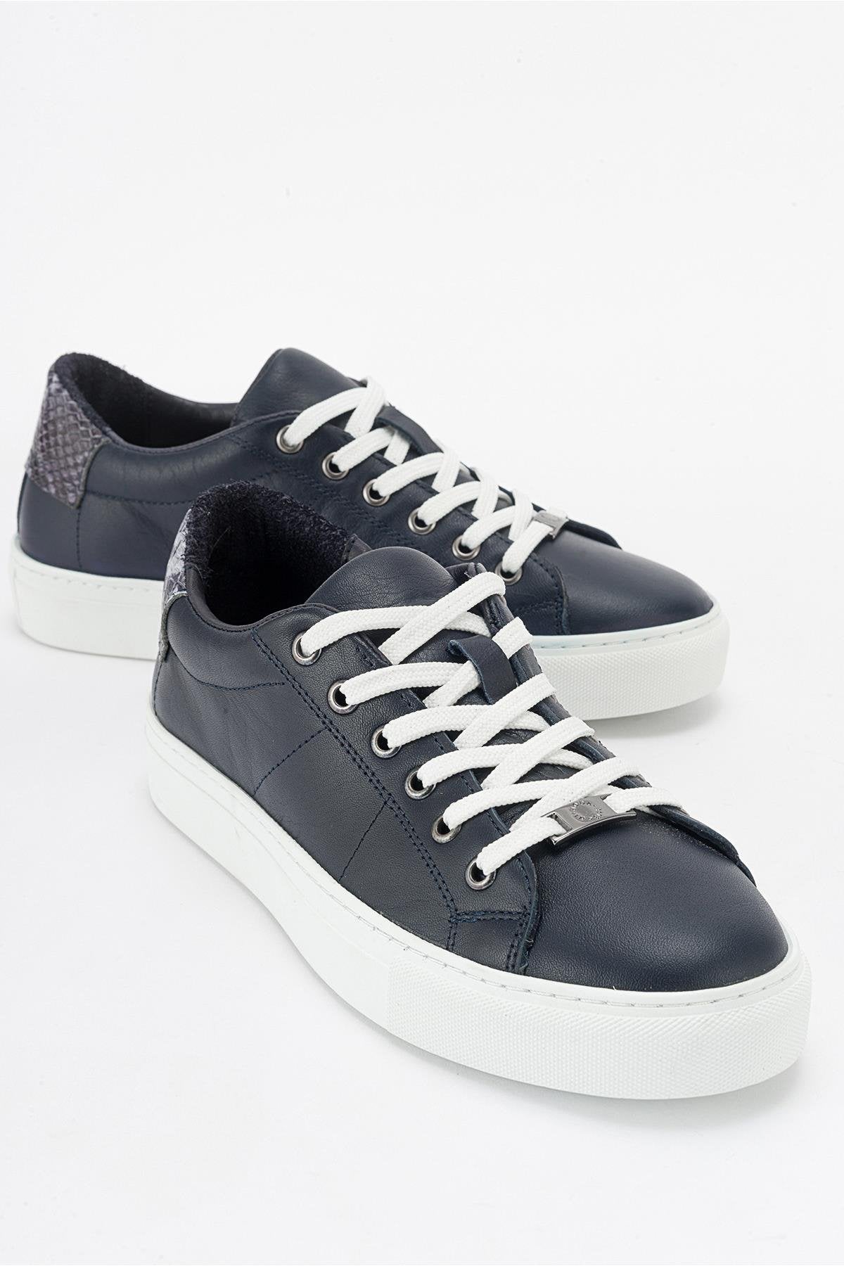 Ayverie - Navy Leather Sneaker (Women)