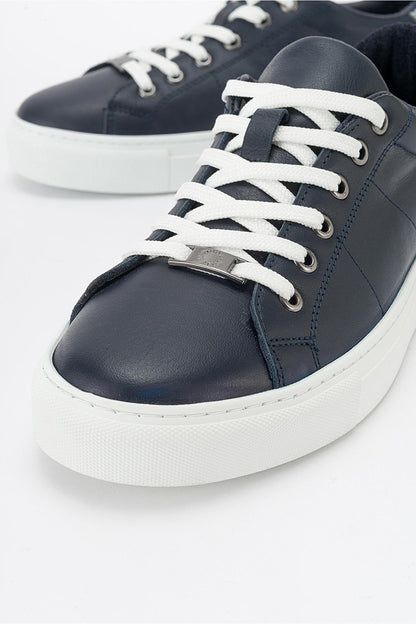 Ayverie - Navy Leather Sneaker (Women)