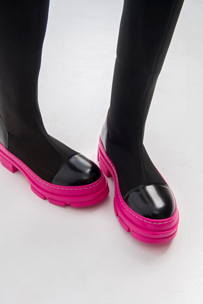 Bella Black & Fuchsia Scuba Boot (Women)