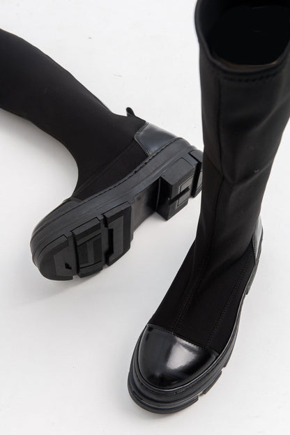 Bella Black Scuba Boot (Women)