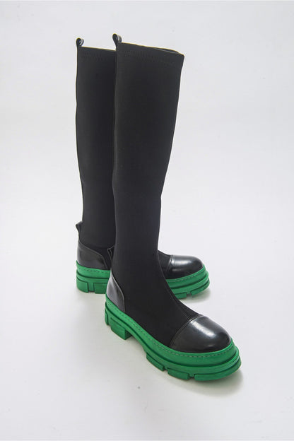 Bella Black & Green Scuba Boot (Women)