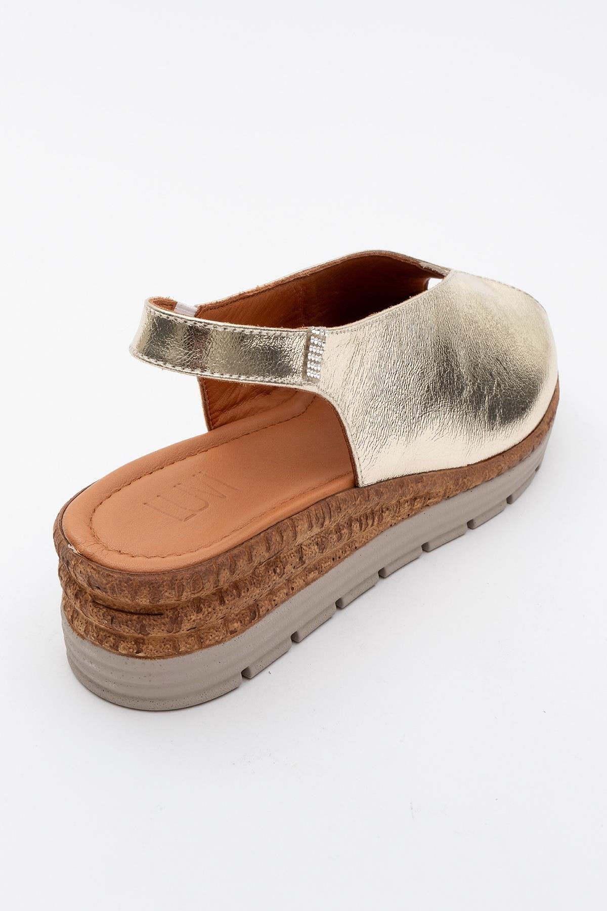 Blom - Gold Leather Platform Sandal (Women)