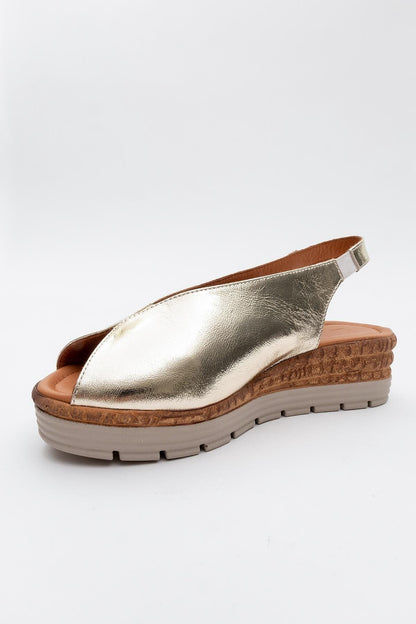 Blom - Gold Leather Platform Sandal (Women)