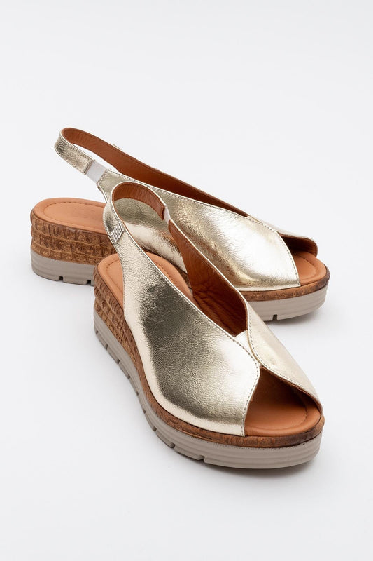 Blom - Gold Leather Platform Sandal (Women)