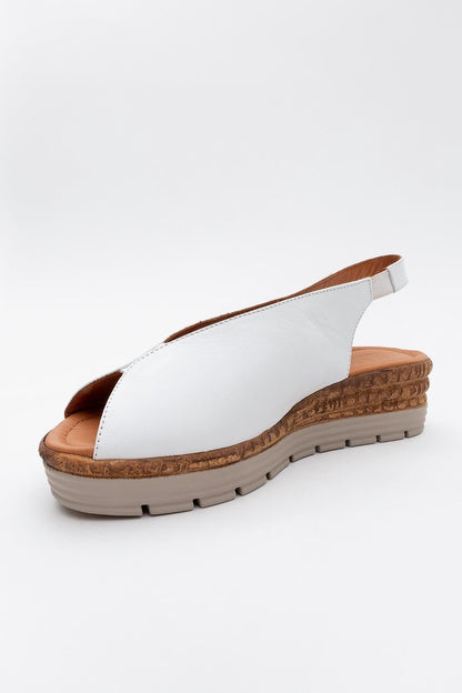 Blom - White Leather Platform Sandal (Women)