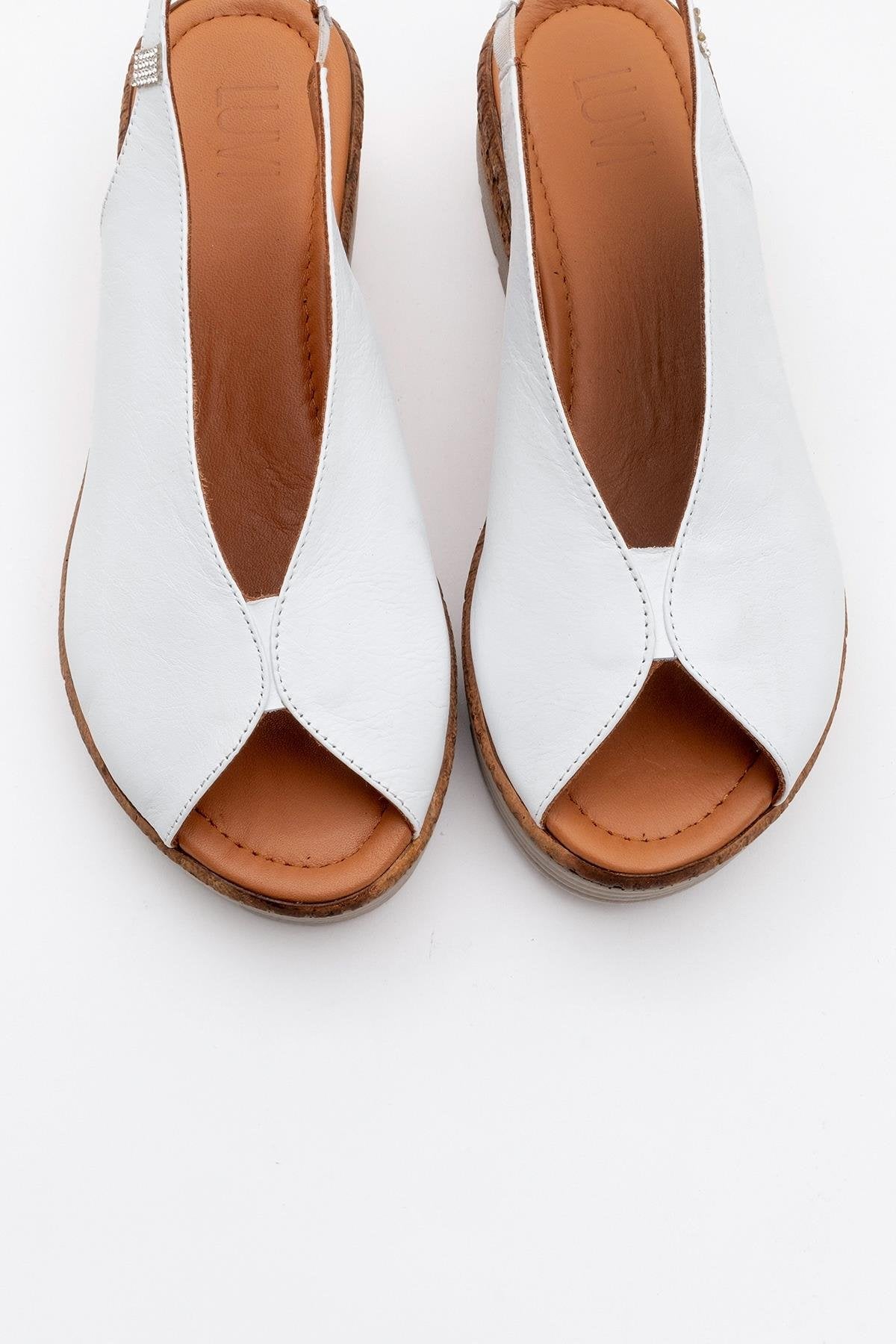 Blom - White Leather Platform Sandal (Women)