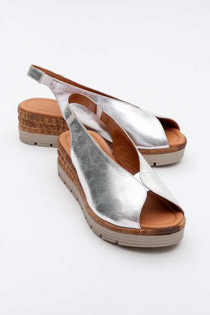 Blom - Silver Leather Platform Sandal (Women)
