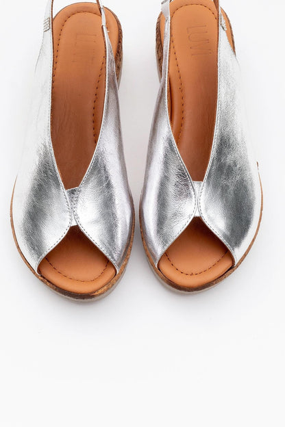 Blom - Silver Leather Platform Sandal (Women)