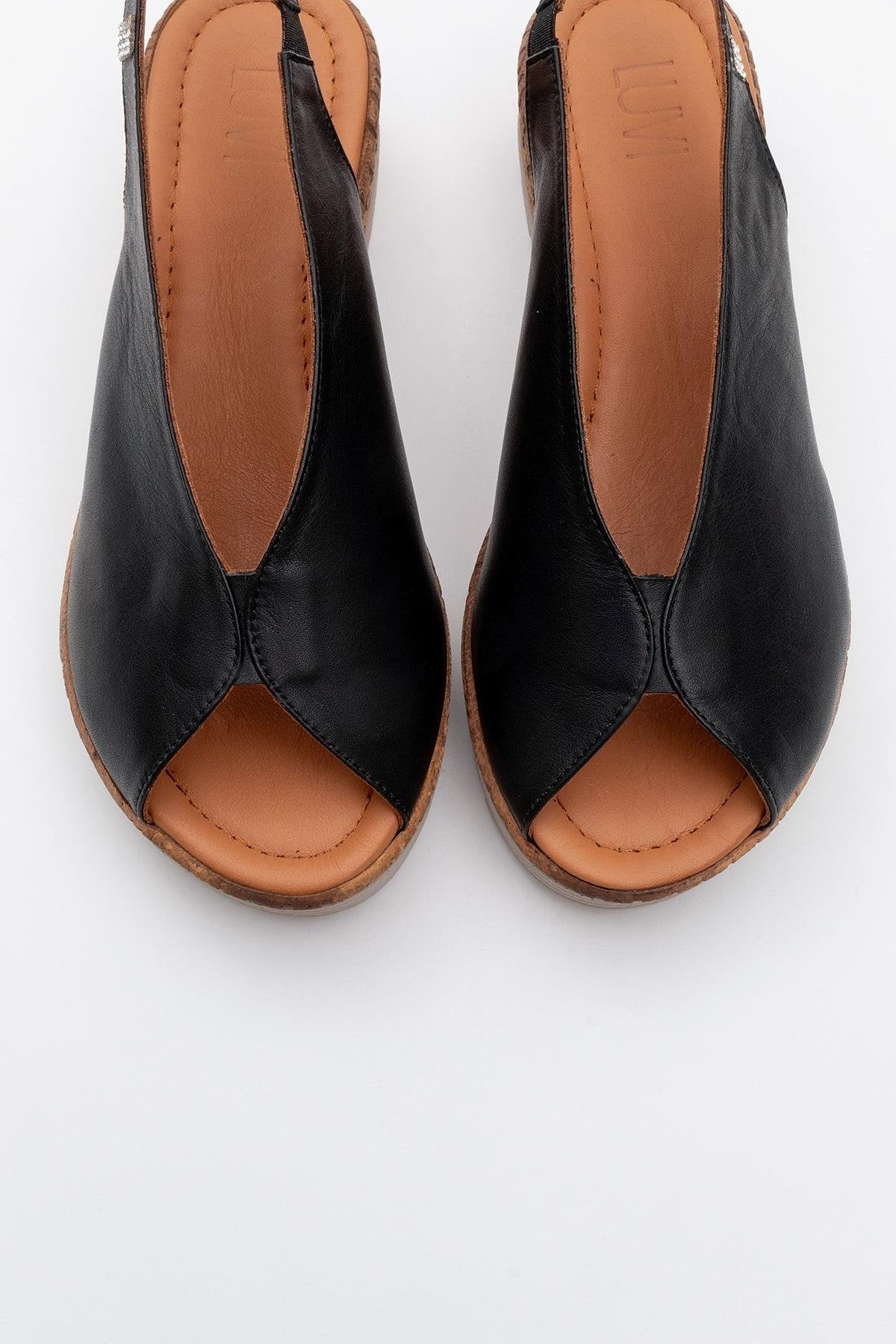 Blom - Black Leather Platform Sandal (Women)